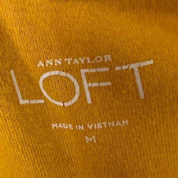Loft Women's Medium Scoopneck Tank Gold/Yellow 100% Cotton - Picture 4 of 5